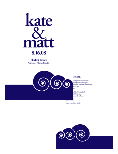 Print Design Kate Matt Wedding Program