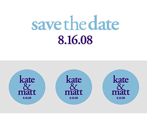 Print Design - Kate & Matt: Save the Date Card