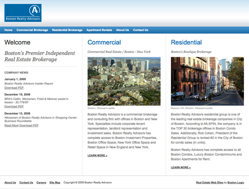 Web Design - Boston Realty Advisors