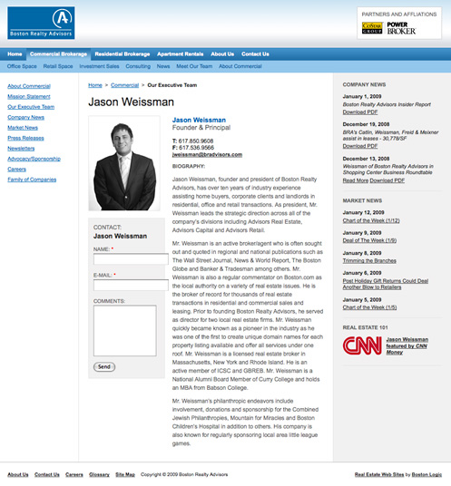 Web Design - Boston Realty Advisors