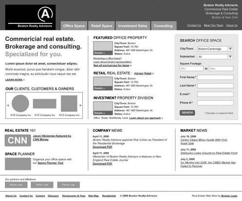 Web Design - Boston Realty Advisors