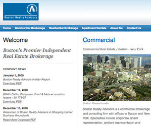 Web Design - Boston Logic: Boston Realty Advisors