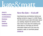 Web Design - Kate & Matt Wedding Web Design - Kate & Matt Wedding