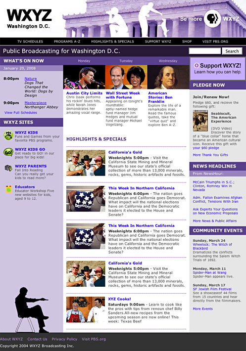 Web Design - PBS: Be More Station Prototype