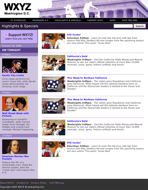 Web Design - PBS: Be More Station Prototype