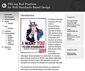 Web Design - PBS: Best Practices for Web Standards