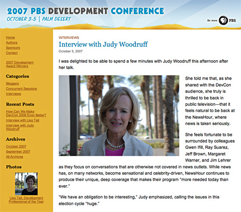 Web Design - PBS: DevCon Blog
