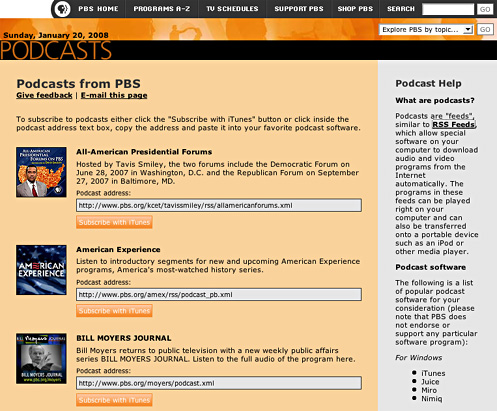 Web Design - PBS: PBS.org